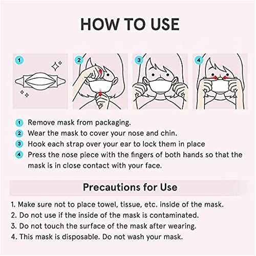 (20 Count) Good Manner KF94 Protective Face Safety Mask (White) Made in South Korea