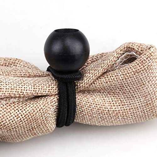 AOPRIE 30 Pack Heavy Duty 4-Inch Black Bungee Balls - Weather Resistant Tie Downs