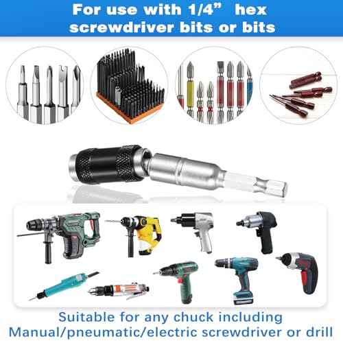 2PCS 90mm Drill Bit Extension Magnetic Drill Bit Holder Pivot, Flexible Impact Screwdriver Bits Knuckle Holder, 1/4" Hex Shank Pivoting Quick Release Bit Holder for Narrow Spaces or Corners