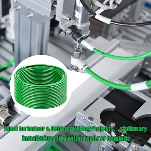 Green 8AWG THHN Stranded Bare Copper Grounding Wire 100FT - Electrical Building Wire