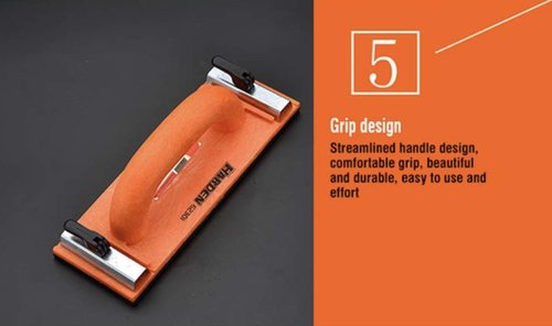 Edward Tools Hand Sander with Sandpaper Clamp - For Drywall, Wood, Floor - 9 1/4” x 3 1/4”’ - Ergo Contour Handle - Uses Standard 11 1/4” Sandpaper