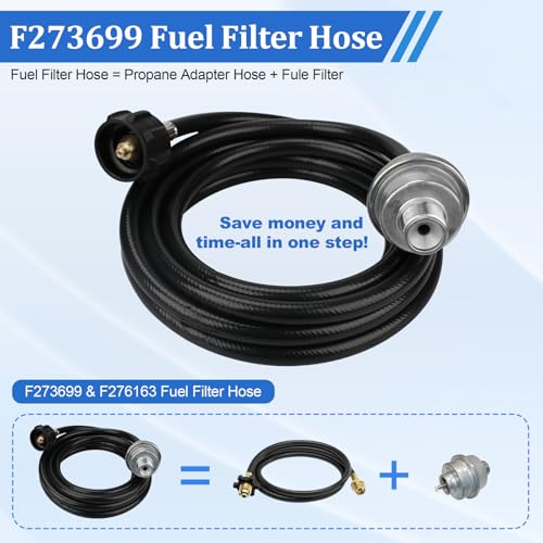 Propane Heater Fuel Filter F273699 with 6ft Hose for Mr. Heater Buddy Series - Rugam