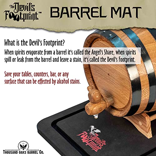 Thousand Oaks Barrel Mat for 1-5 L Whiskey Barrels – Waterproof Spill Protector