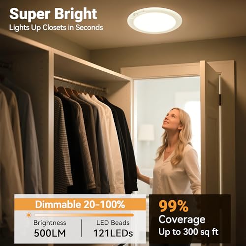 Rodalims Multicolor Rechargeable Wireless Closet Lights with Motion Sensor - 1 Pack