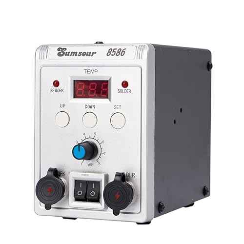 8586 700W 2 in 1 SMD Rework Soldering Station LED Digital Display Hot Air Gun Solder Iron 110V US Plug ESD Welding Repair Tools