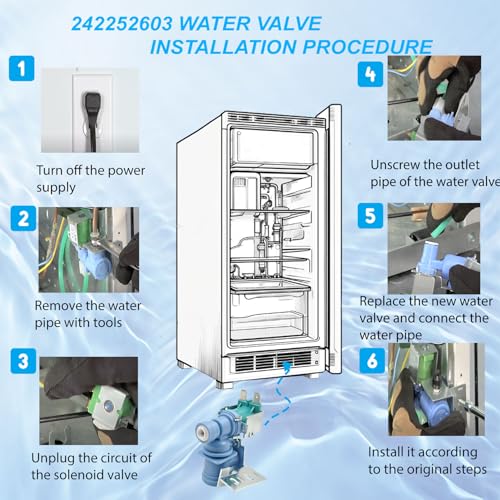 242252603 Refrigerator Ice Maker Water Inlet Valve for Frigidaire