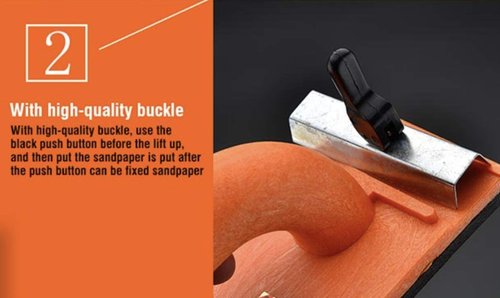Edward Tools Hand Sander with Sandpaper Clamp - For Drywall, Wood, Floor - 9 1/4” x 3 1/4”’ - Ergo Contour Handle - Uses Standard 11 1/4” Sandpaper