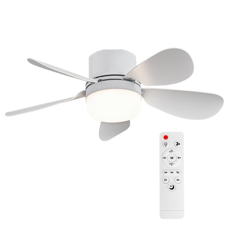 ASALL Socket Fan Light with Remote Control, Portable Small Ceiling Fan with Lights for Bedroom, Kitchen, Living Room, with Dimming Function, 1000 Lumens, Screws into E26/E27, 16.54 Inches Diameter