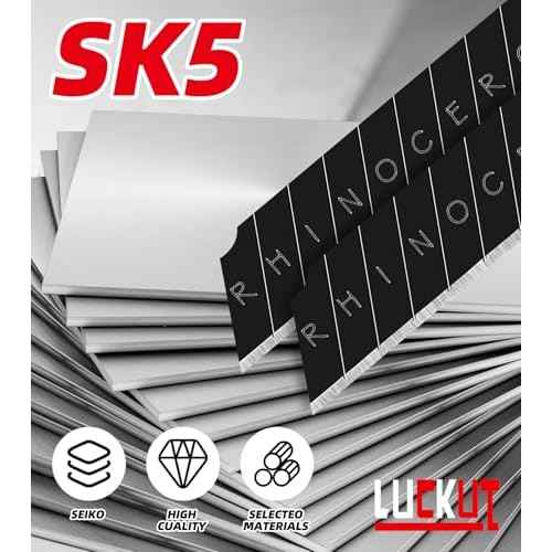 18mm Snap Off Blades SK5 Utility Knife Retractable Blades, Box Cutter, 30 Piece