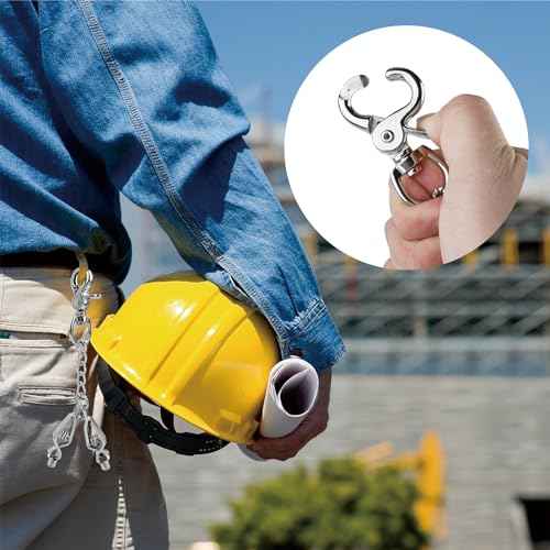 MELOTOUGH Metal Glove Clip Heavy Duty Glove Clips for Work Glove Holders Safety Glove Clip with 2 Alligator Clip for Pants