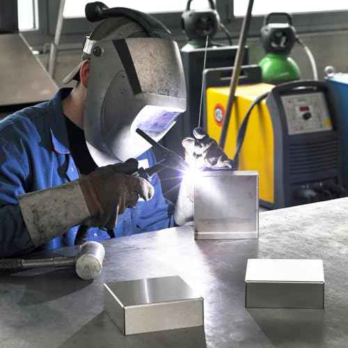 Coopay 48 Pack 6061 T6 Aluminum Sheet Welding Kit, 2¡± x 4¡± Welding Coupons, 3/16", 1/8", 1/16", 1/32" Thick, 12 PCS Each, DIY Weld Practice Kits Beginners for Mig Tig Stick MMA Arc Gas Heat Treatable