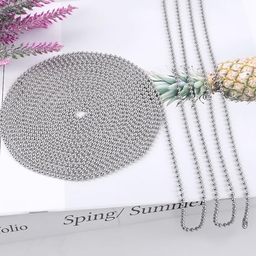 236-inch Ceiling Fan Pull Chain Extension with Connectors - Stainless Steel