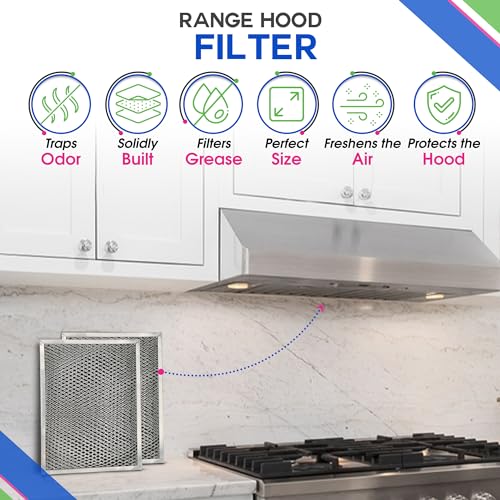 Bagean LL62F 8.5 x 11.25in Charcoal Grease Filter Replacement for Broan/NuTone