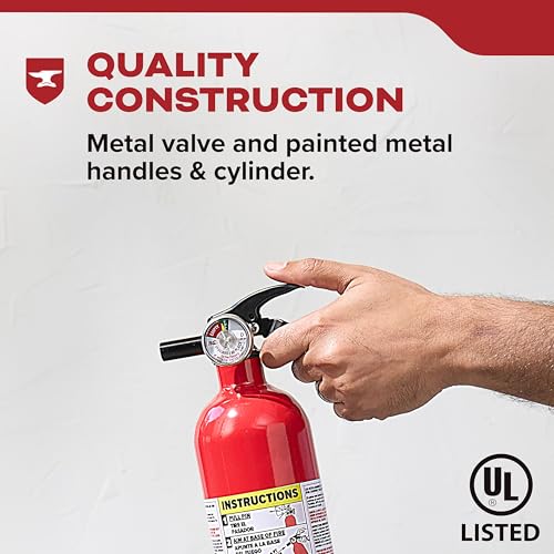 Kidde 110 Basic Fire Extinguisher - 1 Pack, 1A10BC, UL Listed, Home Safety