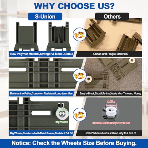 Upgraded W10350375 W10712395 Dishwasher Top Rack Adjuster Parts Kit, 11 Pack