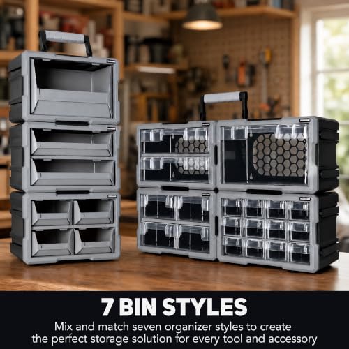 12-Drawer Modular Storage Organizer with Clear Drawers – Heavy-Duty Wall-Mount Cabinet by Velorgemane