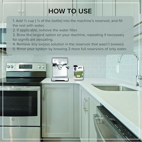 Tillbrook Breville Descaler for Espresso Machines – 1 Year Supply, 4 Uses