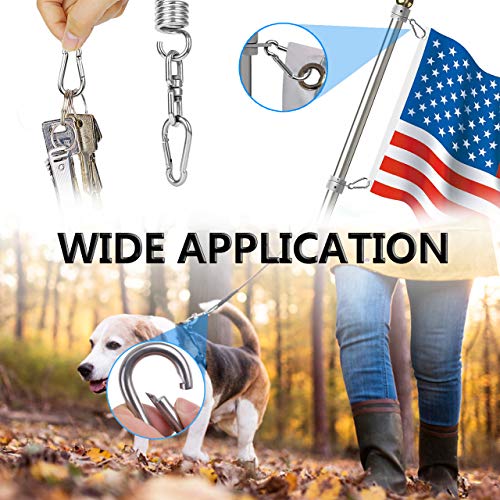 Ekunbuy 2.36 Inch Stainless Steel Spring Snap Hooks 8pcs Heavy Duty Rope Connectors