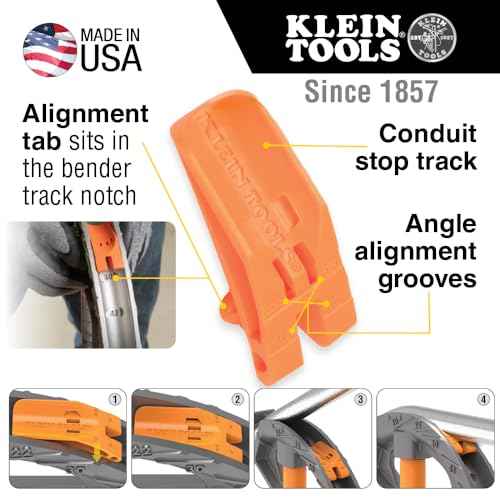 Klein Tools 51611 Conduit Bender 1/2-Inch Angle Setter, Made in USA, For Use With Klein Tools Conduit Benders (Cat Nos. 51606 and 51603)