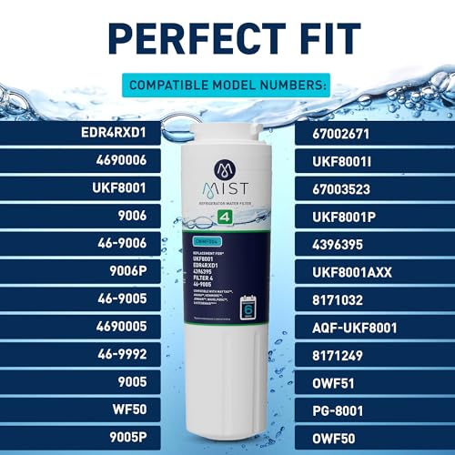 Mist EDR4RXD1 Water Filter 1 Pack NSF 42 Certified Compatible with Whirlpool & More