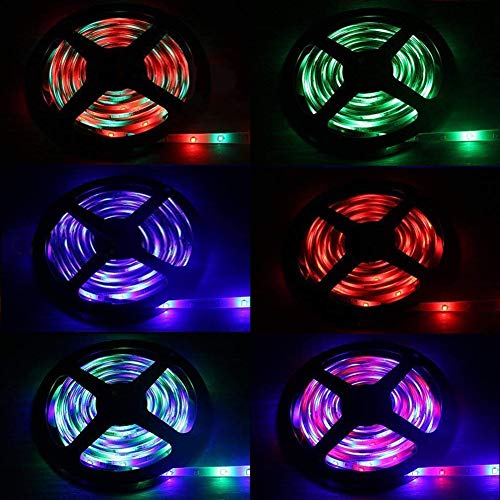 Yiliaw 44-Key IR Remote Control Kit for 12V RGB LED Strip Lights with Power Supply & Control Box - Replacement for SMD 5050 3528 2835