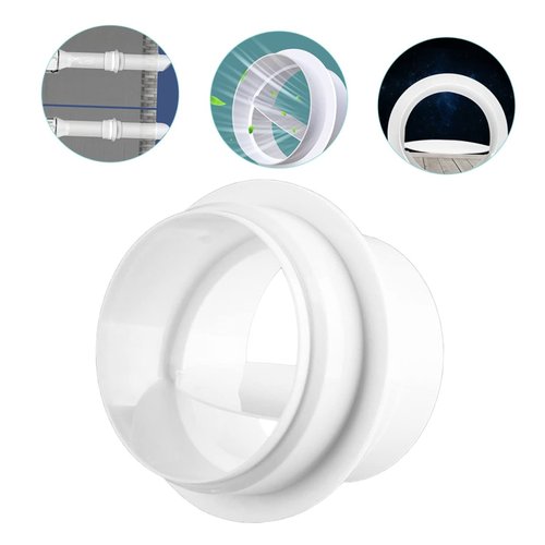 Tofficu Duct Connector Air Backflow Damper Flexible Vent Blocker for Hvac Systems Easy Install Non Return Valve for Air Conditioning Exhaust Fans Smooth Surface Design