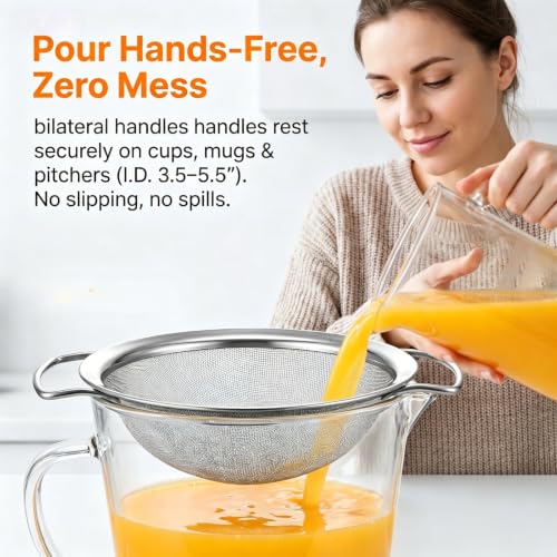 Juice Strainer for Nama J2 304 Stainless Steel Fine Mesh - Hands-Free Juicer Accessory