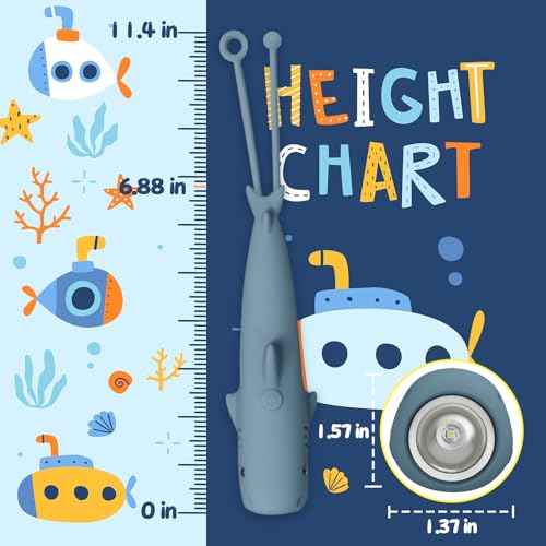 LOVERUIS Rechargeable Flashlights Flashlight Dimmable Silicon Flashlight with Keychain Camping, Birthday Gift (Torch Shark) Stocking Stuffers