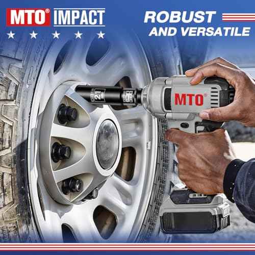 MTO 2-Piece 3/8" Female to 1/2" Male Impact Socket Adapter Set, 3/8" Drive Impact Driver Conversions for Impact Wrench, Chrome Molybdenum Alloy Steel