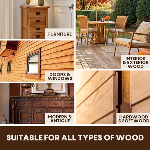 SENVEN Walnut Wood Stain 3.5 Fl Oz - Fast Drying, Water-Based, Non-Toxic Interior & Exterior Furniture & Cabinet Finish