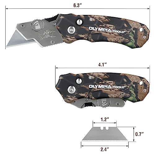 Knife Folding Camo Utility Green