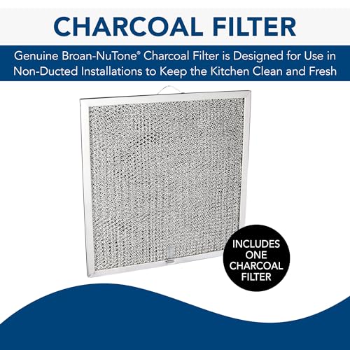 Broan-NuTone BPQTF 4" x 11" x 3" Charcoal Filter for QT20000 Series (Pack of 1) – Non-Ducted Vent Hood
