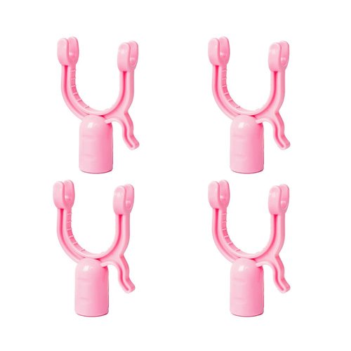 NentMent 4 Pack Clothes Hanger Reaching Hook Replacement 5/8 Inch Telescopic Adjustable Clothes Hook Pole End Hook Parts for Replacement Parts for Clothes Pole Forks 0.62in Plastic Fork Heads