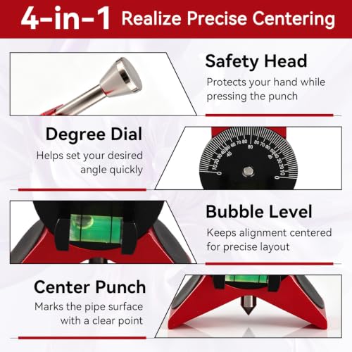 Pipe Center Finder, Flange Wizard Finder Fitting Tools to Measure
