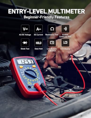AstroAI Blue Digital Multimeter Tester 2000 Counts Volt Amp Ohm Meter