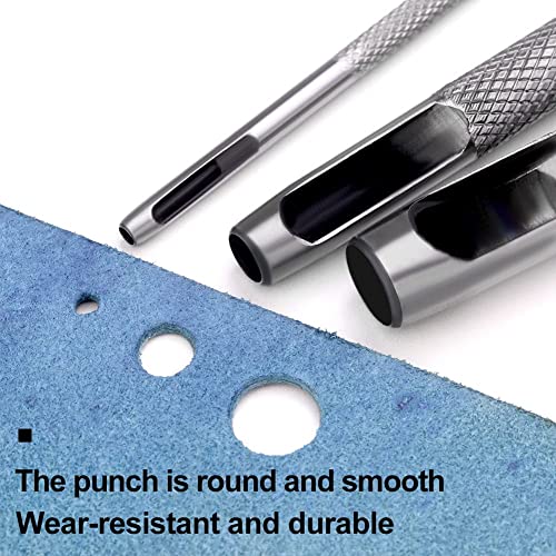 Utoolmart 19mm Round Hollow Punch Leather Craft Punch Tool, Round Carbon Steel Leather Craft Hollow Hole Punch Cutter, 1 Pcs