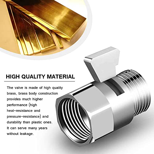 Silver Brass Shower Flow Control Valve G1/2 for Shower Head & Hose