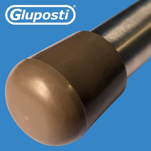 Folding Chair Leg Caps Beige 7/8 Inch - Heavy Duty Nylon Chair End Caps, Non-Marring Round Hardwood Floor Protectors, Compatible Replacement Plugs for Metal and Padded Folding Chairs Tips (12 Pack)