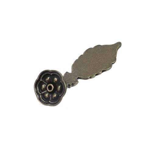 MY MIRONEY Antique Drawer Pulls - Bronze Metal Cabinet Knobs with Gothic Stained Glass Design, Smooth Tear Drop Pulls for Dressers & Cabinets (4 Pack)