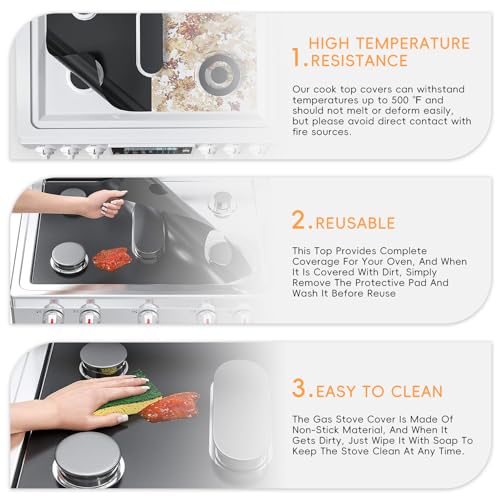 Samsung Gas Stove Burner Covers 2-Pack - Non-Stick, Reusable, 24.4 x 16.3 in