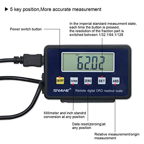 Digital LCD Linear 0-150mm/0-6inch Accurate Readout Lathe Scale for