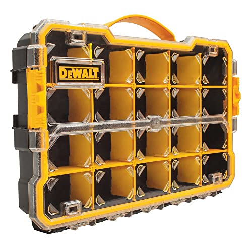 DeWalt 20-Compartment Pro Organizer DWST14830 – Removable Dividers, Polycarbonate Lid