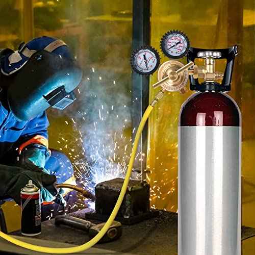 BETOOLL Nitrogen Regulator - Nitrogen Gauge with 78.7" Hose, 0-600 PSI Delivery Pressure Equipment Brass Inlet Outlet Connection Gauges