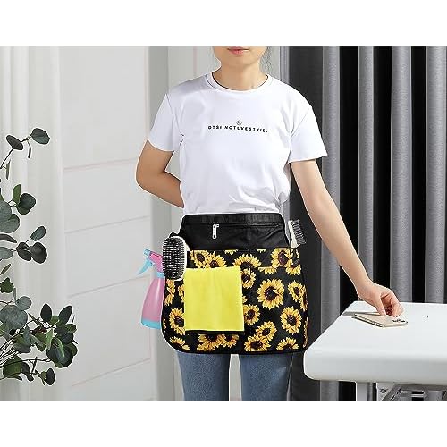 Waterproof Cleaning Apron with 7 Pockets, Cleaning Supplies for Housekeeping, Lightweight and Durable Maid Apron