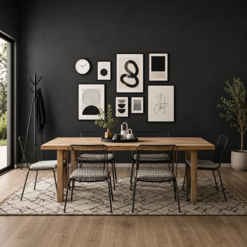NVRZQWD 17.7x118 Black Peel and Stick Waterproof Wallpaper for Cabinets & Walls