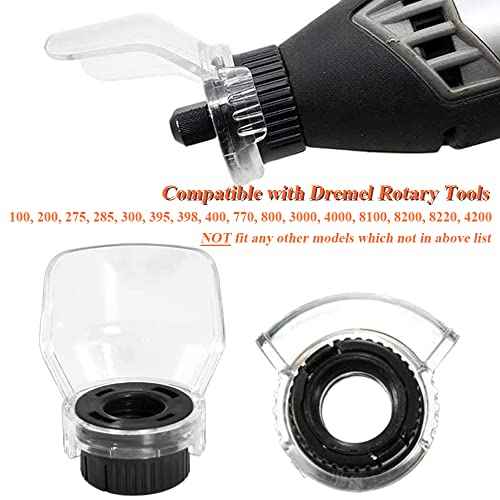 4 pcs Rotary Tool Shield Attachment, Safety Protective Cover Transparent Cover Shield Kit Accessories Wood Metal Cutting Sanding Polishing for Rotary Grinder