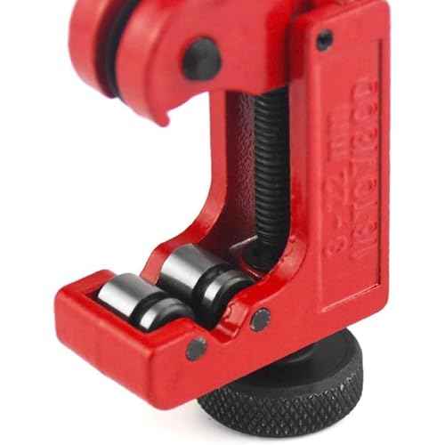 YXQ Mini Arrow Cutter 3-22mm (1/8'' - 7/8'') Adjustable Tube Cutter for Copper Pipe/Stainless Steel Tubing,Red