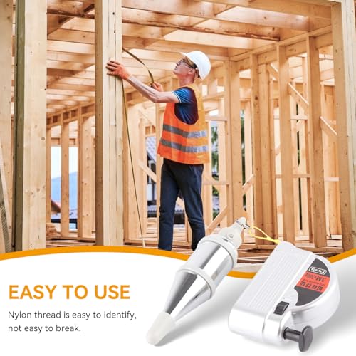Magnetic Plumb Bob with String, Reel Retractable Line Tool, 8m/ 26ft