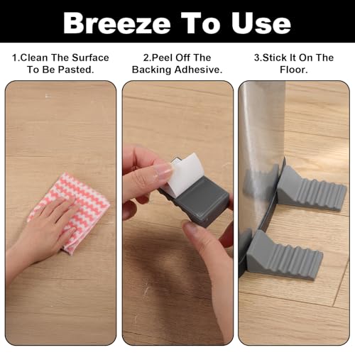 Mabor 4-Piece Wall Protectors for Trash Cans — Non-Slip Silicone Floor Pads