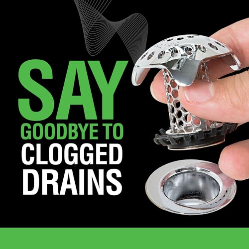 SinkShroom Ultra Bathroom Sink Drain Protector - Stainless Steel, Single